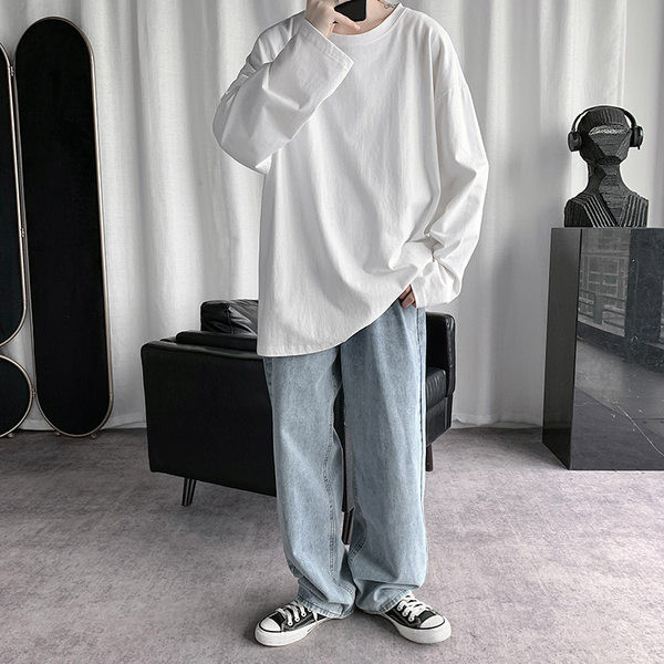 Muška ležerna bluza s ovalnim izrezom