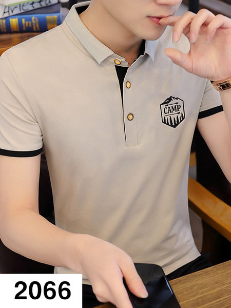 Bluză bărbătească modernă cu broderie și nasturi