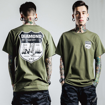 Tricou barbatesc model nou cu imprimeu si maneci scurte in mai multe culori