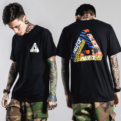 Tricou barbatesc model nou cu imprimeu si maneci scurte in mai multe culori