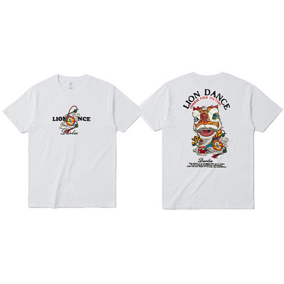 Tricou barbatesc model nou cu imprimeu si maneci scurte in mai multe culori