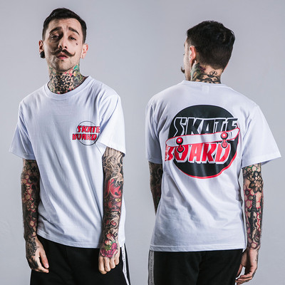 Tricou barbatesc model nou cu imprimeu si maneci scurte in mai multe culori