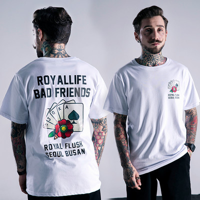 Tricou barbatesc model nou cu imprimeu si maneci scurte in mai multe culori