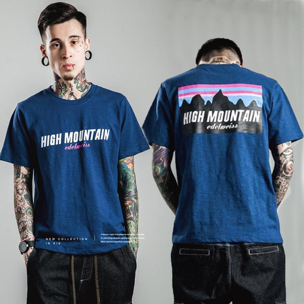 Tricou barbatesc model nou cu imprimeu si maneci scurte in mai multe culori