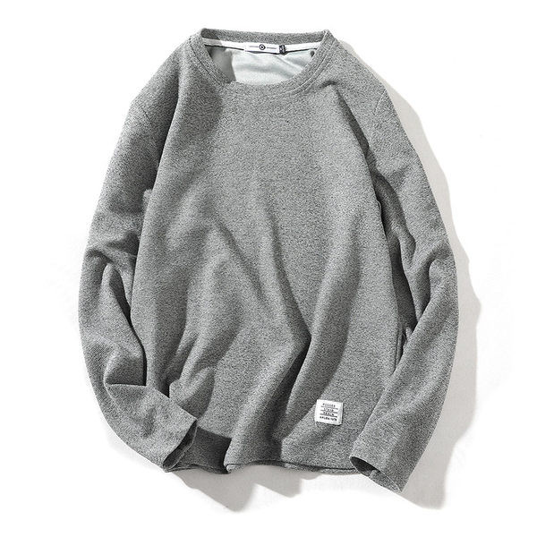 Bluză casual bărbătească cu decolteu oval și emblemă