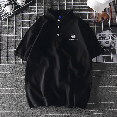 Bluză model larg cu mâneci scurte și inscripție