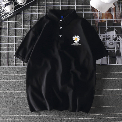 Bluză model larg cu mâneci scurte și inscripție