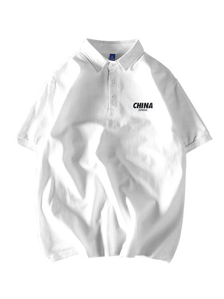 Bluză model larg cu mâneci scurte și inscripție