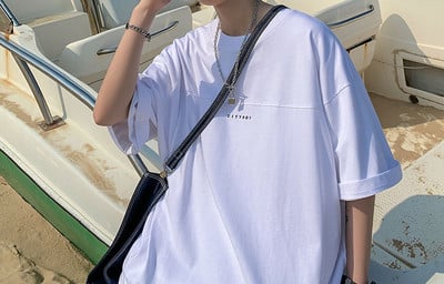 Tricou barbatesc model larg cu maneci 3/4