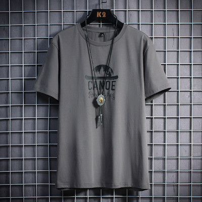 Tricou casual barbatesc cu imprimeu si maneci scurte in mai multe culori