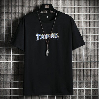 Tricou casual barbatesc cu imprimeu si maneci scurte in mai multe culori