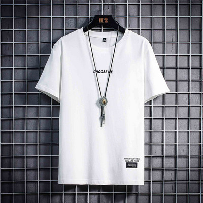 Tricou barbatesc model nou cu imprimeu si maneci scurte - mai multe culori