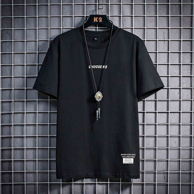 Tricou barbatesc model nou cu imprimeu si maneci scurte - mai multe culori