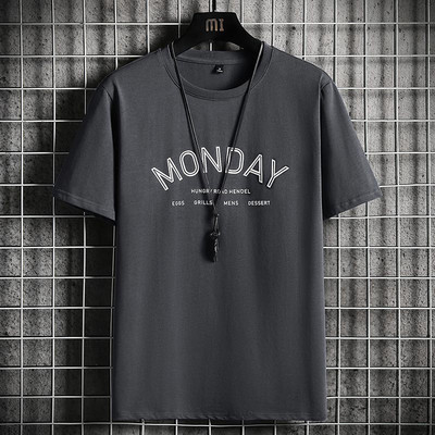 Tricou barbatesc model nou cu imprimeu si maneci scurte - mai multe culori