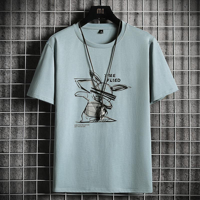 Tricou barbatesc model nou cu imprimeu si maneci scurte - mai multe culori