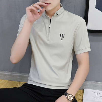 Bluză de vară cu fermoar și mâneci scurte