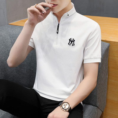 Bluză de vară cu fermoar și mâneci scurte