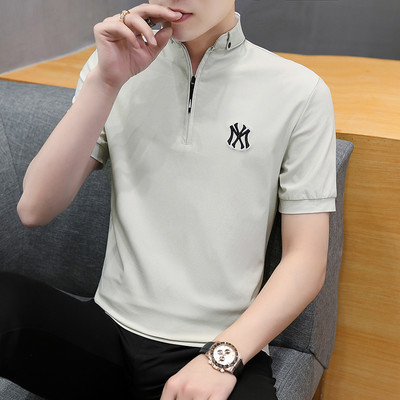 Bluză de vară cu fermoar și mâneci scurte