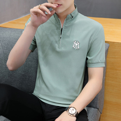 Bluză de vară cu fermoar și mâneci scurte