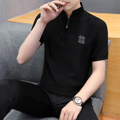 Bluză de vară cu fermoar și mâneci scurte