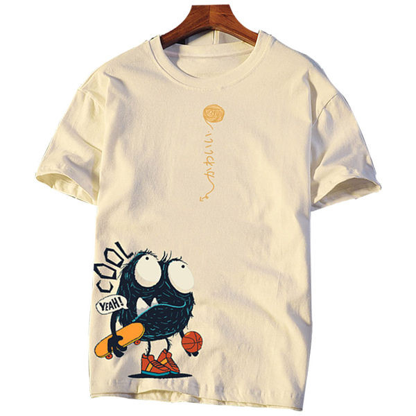 Tricou bărbătesc cu aplicație colorată și mâneci scurte în mai multe culori