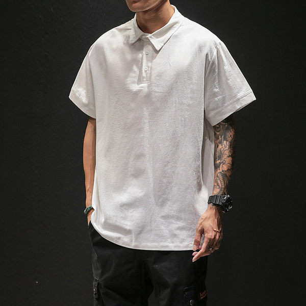 Tricou casual barbatesc cu aplicatie pe spate