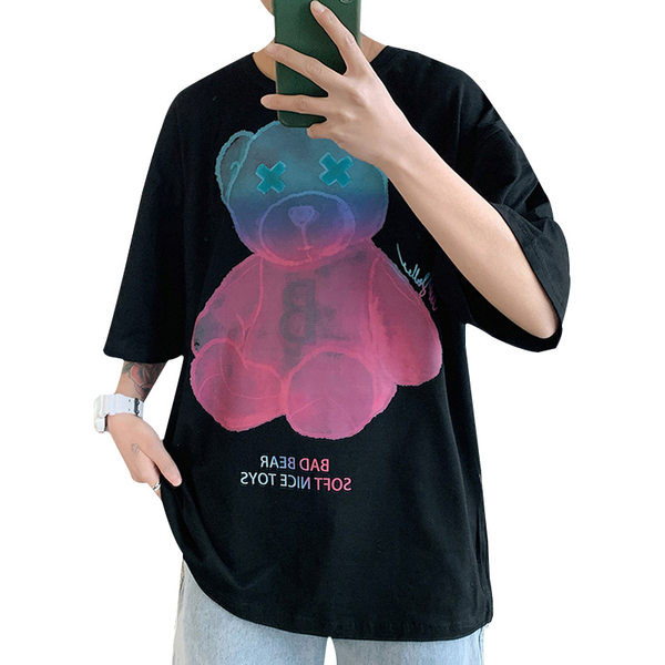 Tricou casual barbatesc in trei culori cu aplicatie si maneci scurte