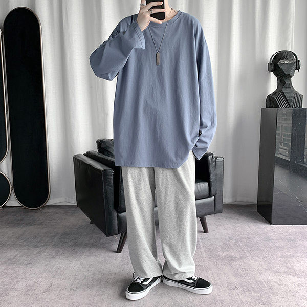 Bluză casual pentru bărbați, într-o singură culoare, cu mâneci lungi