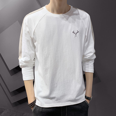 Bluză casual bărbătească cu decolteu rotund și mâneci lungi - mai multe culori