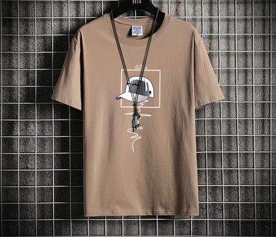 Ανδρικό μπλουζάκι με απλικέ - μεγάλο μέγεθος