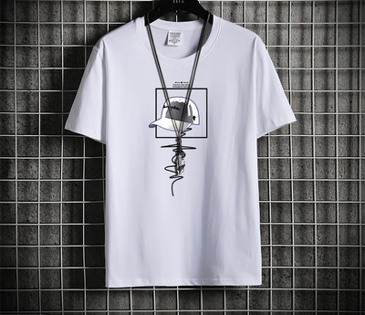 Ανδρικό μπλουζάκι με απλικέ - μεγάλο μέγεθος