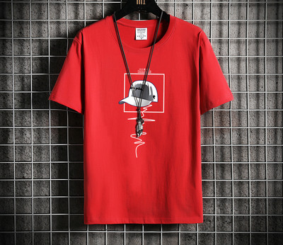 Ανδρικό μπλουζάκι με απλικέ - μεγάλο μέγεθος