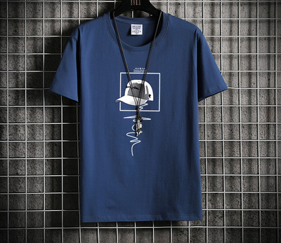 Ανδρικό μπλουζάκι με απλικέ - μεγάλο μέγεθος