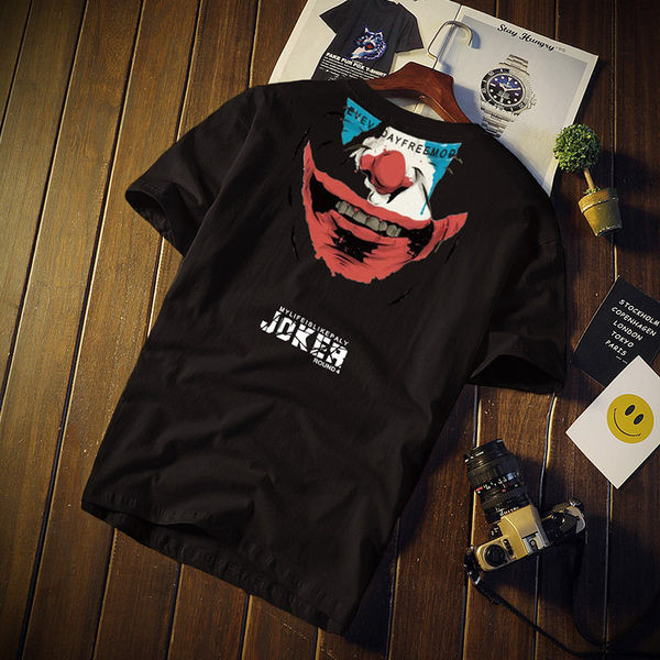 Tricou pentru bărbați colorat cu mâneci scurte și decolteu oval