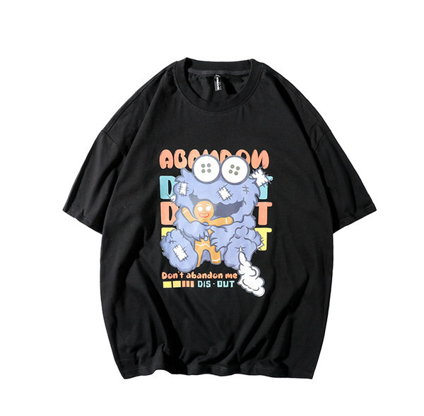 Tricou larg pentru bărbați cu aplicație colorată