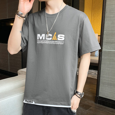 Tricou barbatesc model nou cu maneci scurte si imprimeu - mai multe modele