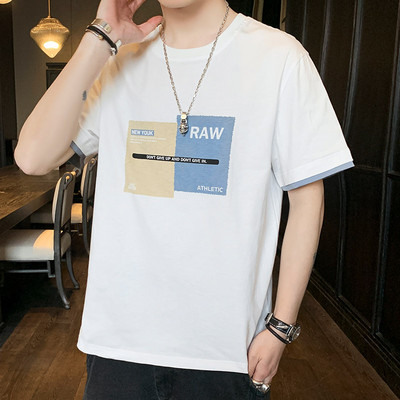 Tricou barbatesc model nou cu maneci scurte si imprimeu - mai multe modele