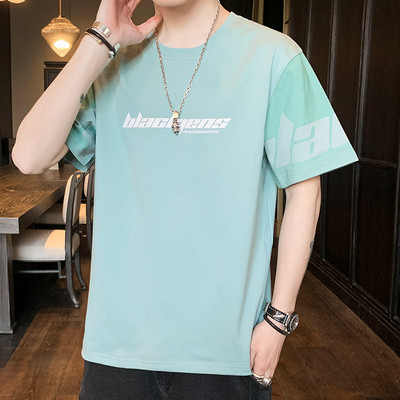 Tricou barbatesc model nou cu maneci scurte si imprimeu - mai multe modele