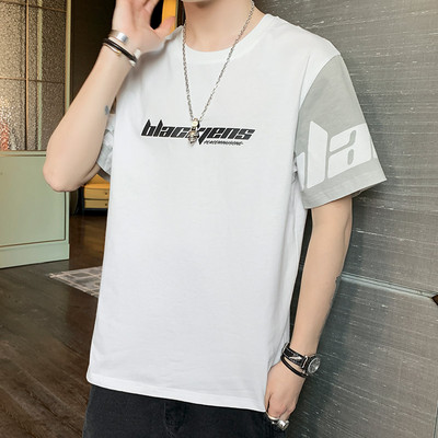 Tricou barbatesc model nou cu maneci scurte si imprimeu - mai multe modele