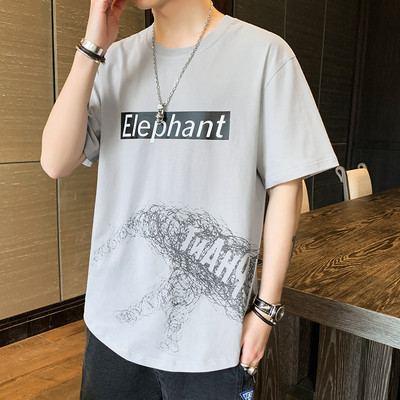 Tricou barbatesc model nou cu maneci scurte si imprimeu - mai multe modele