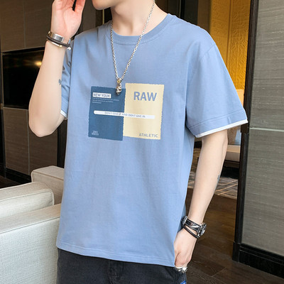 Tricou barbatesc model nou cu maneci scurte si imprimeu - mai multe modele