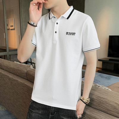 Tricou barbatesc model nou cu guler clasic si maneci scurte