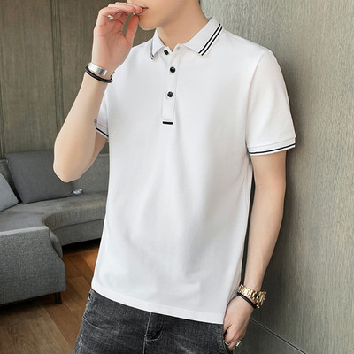 Tricou barbatesc model nou cu guler clasic si maneci scurte