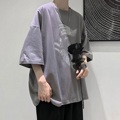 Tricou larg barbatesc in trei culori model larg