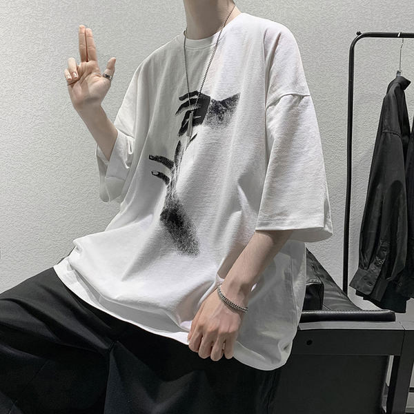 Tricou larg barbatesc in trei culori model larg