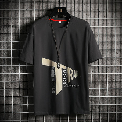 Tricou pentru bărbați model nou cu mâneci scurte și emblemă