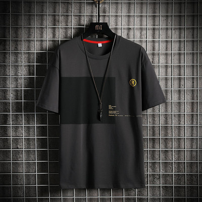 Tricou pentru bărbați model nou cu mâneci scurte și emblemă