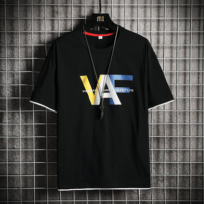 Tricou pentru bărbați model nou cu mâneci scurte și emblemă