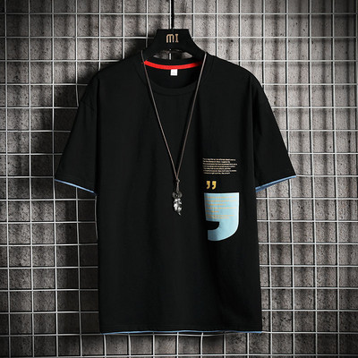 Tricou pentru bărbați model nou cu mâneci scurte și emblemă