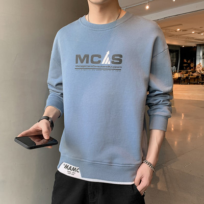 Novi model muške bluze sa ovalnim izrezom i dugim rukavima - više boja